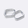 Honorine Pave Rectangle Hoops view 3
