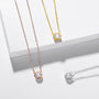 Clotilde Bezel Solitaire Necklace view 8