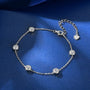 Sandrine Bezel Station Bracelet in sterling silver, view 5