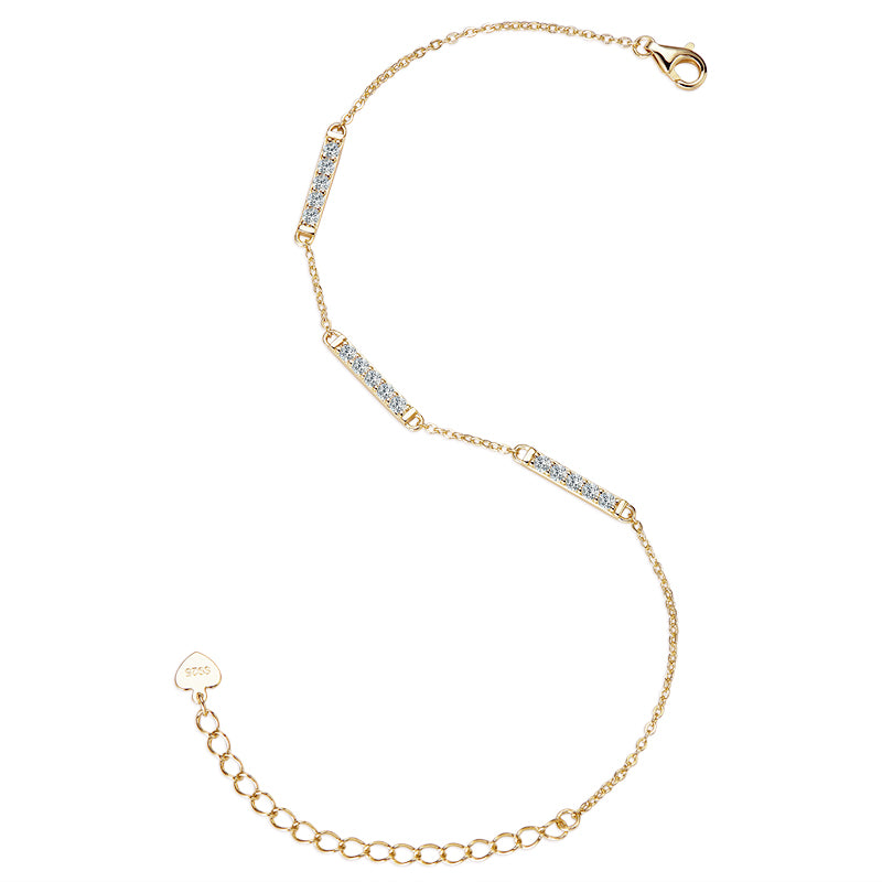 Mirabelle Three Bar Bracelet in gold plated