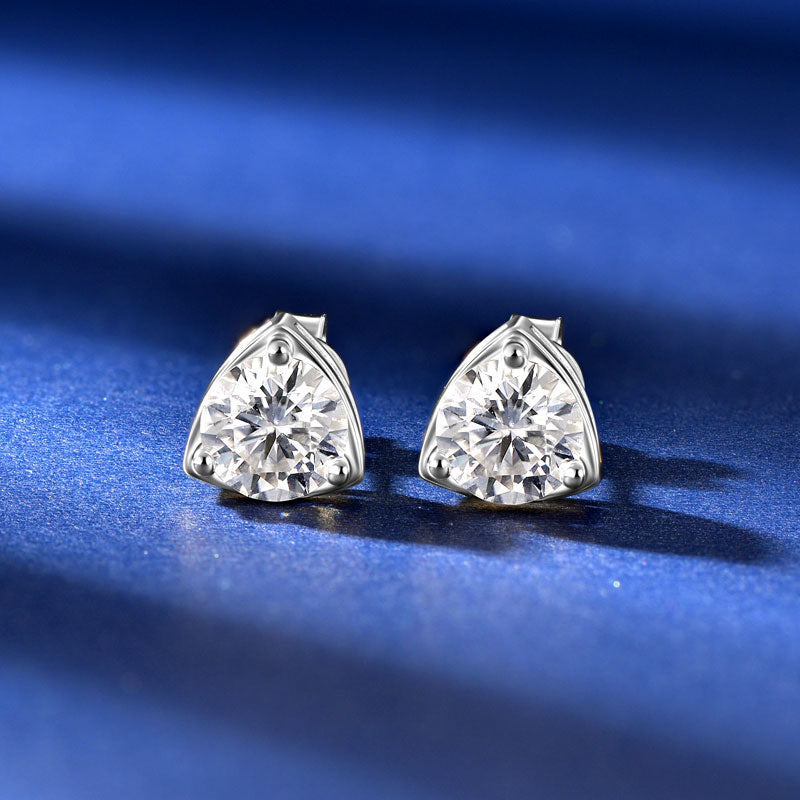 Therese Trillion Frame Studs in sterling silver, view 6