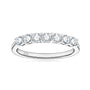 Heloise graduated seven stone moissanite band in sterling silver