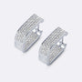 Honorine Pave Rectangle Hoops view 4