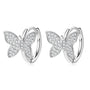Noelle Butterfly Pave Huggies view 2