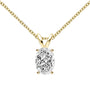 Oceane Oval Solitaire Pendant in gold plated view 3