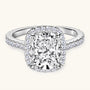 Eugenie Cushion Halo Ring view 2