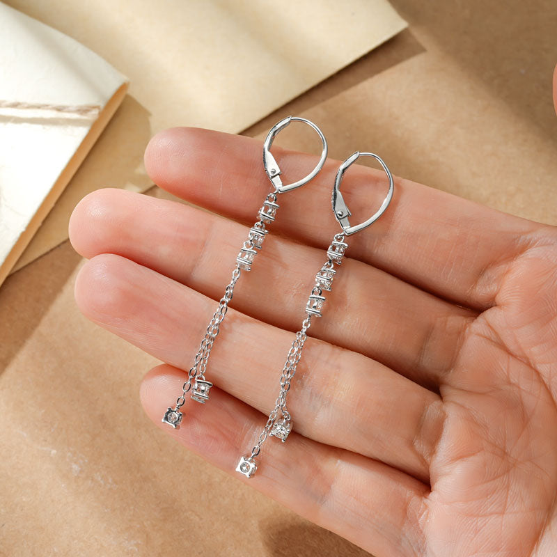 Agathe Trillion Chain Drop Earrings view 2