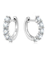Corinne five stone moissanite huggies in sterling silver