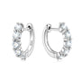 Corinne five stone moissanite huggies in sterling silver