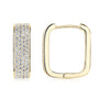 Honorine Pave Rectangle Hoops in gold plated view 8