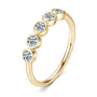 Seraphina Five Stone Bezel Ring in gold plated