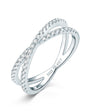 Aurelie Pave Cross Ring in sterling silver