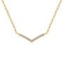 Axelle Pave V Necklace in gold plated