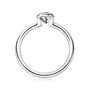 Albane Bezel Solitaire Ring in sterling silver, view 3