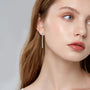 Simone Tennis Drop Earrings in sterling silver, view 10