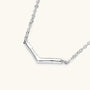 Axelle Pave V Necklace in sterling silver