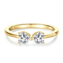 Adele Heart Bow Ring in gold plated view 8