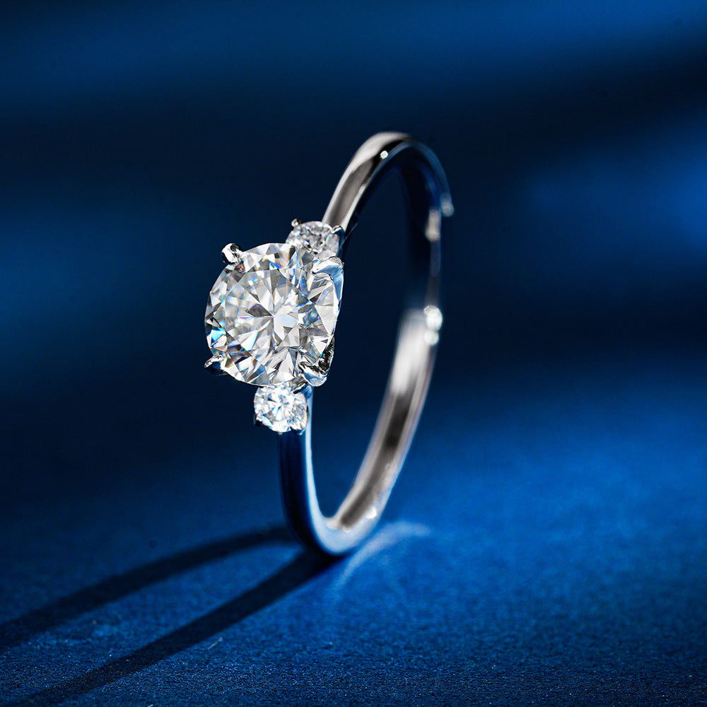 Adelaide Round Brilliant 1CT Solitaire with Side Stones