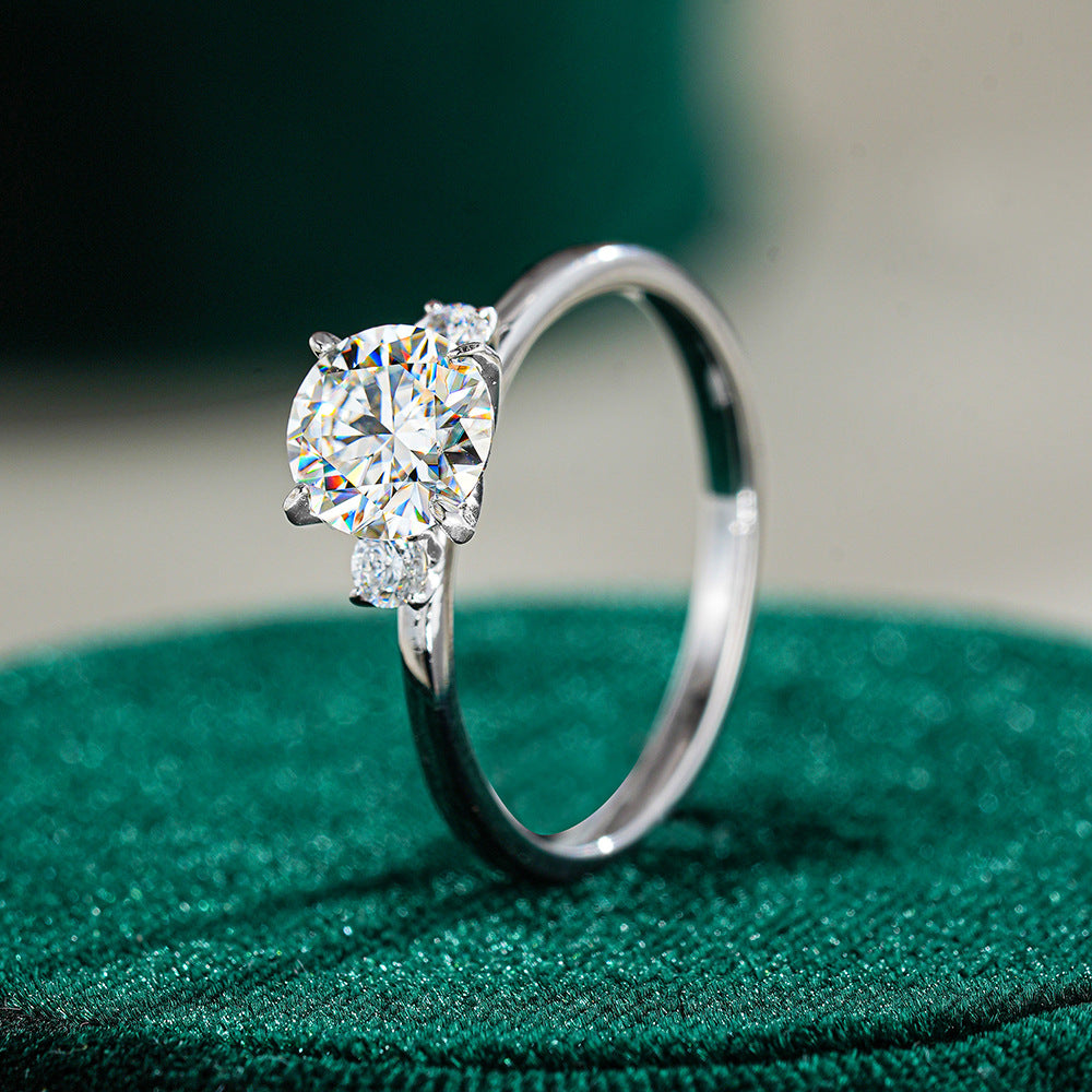 Adelaide Round Brilliant 1CT Solitaire with Side Stones