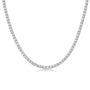 Prism Tennis Necklace with 0.10 carat moissanite in sterling silver