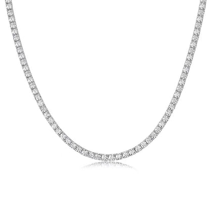 Prism Tennis Necklace with 0.10 carat moissanite in sterling silver