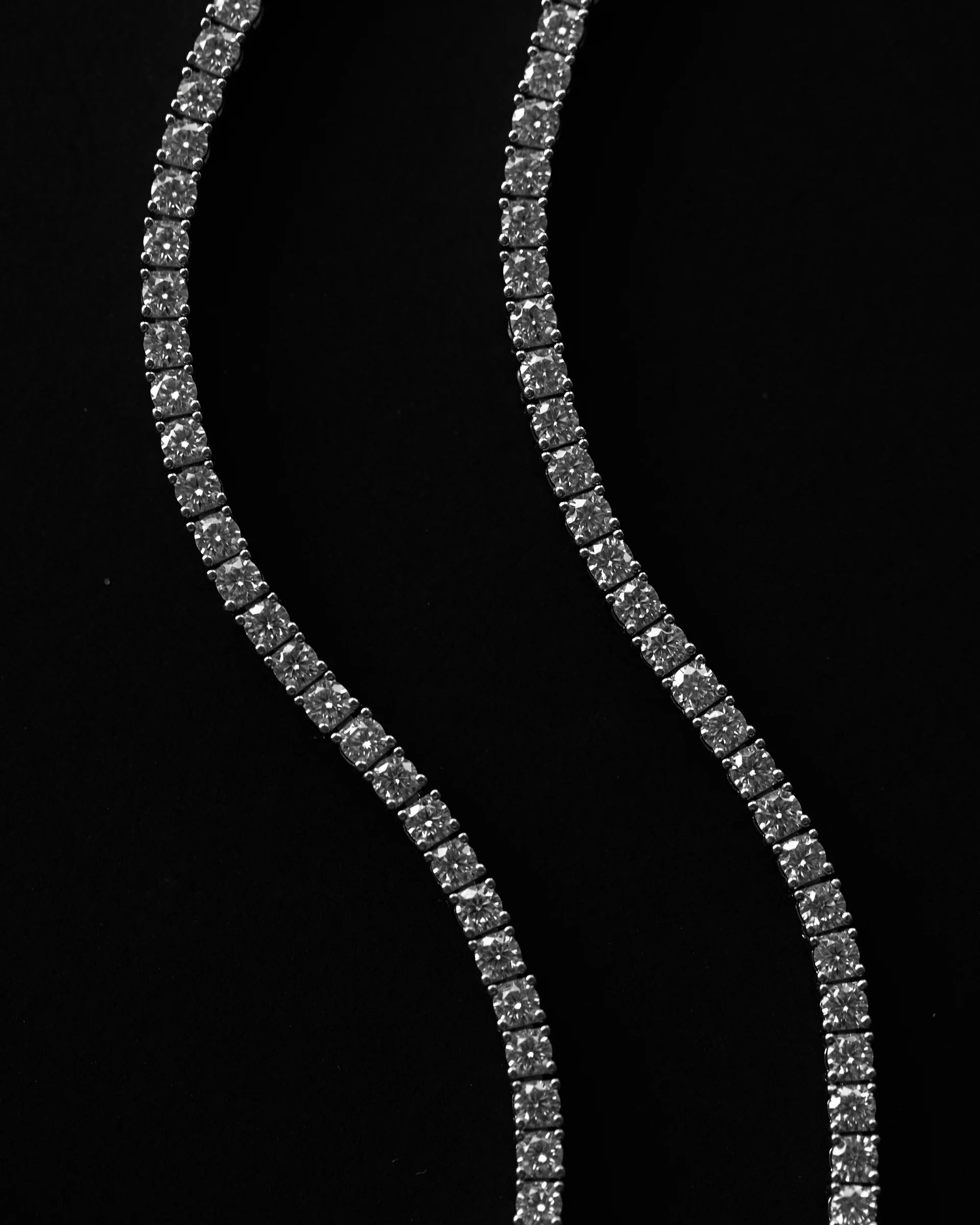 Aimee Tennis Necklace, moissanite tennis necklace by Prism & Pearl, view 1