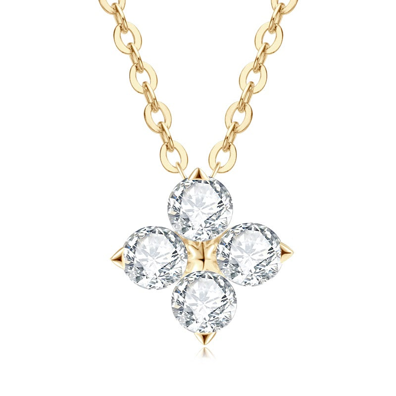 Clover Set by Prism & Pearl, yellow gold view 3