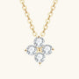 Amara Clover Pendant in yellow gold over sterling silver by Prism & Pearl, view 2