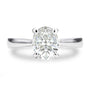Anya 1CT Solitaire Oval Moissanite Prism and Pearl