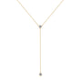 Arabella Two Stone Y Necklace in yellow gold over sterling silver by Prism & Pearl, view 1