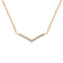 Axelle Pave V Necklace in yellow gold over sterling silver by Prism & Pearl, view 1