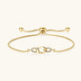 Beatrice Linked Circles Bracelet in yellow gold over sterling silver by Prism & Pearl, view 1