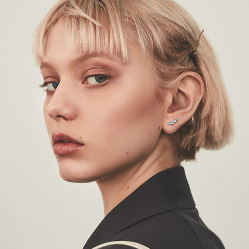 Charlotte Cascade Bezel Cluster Studs