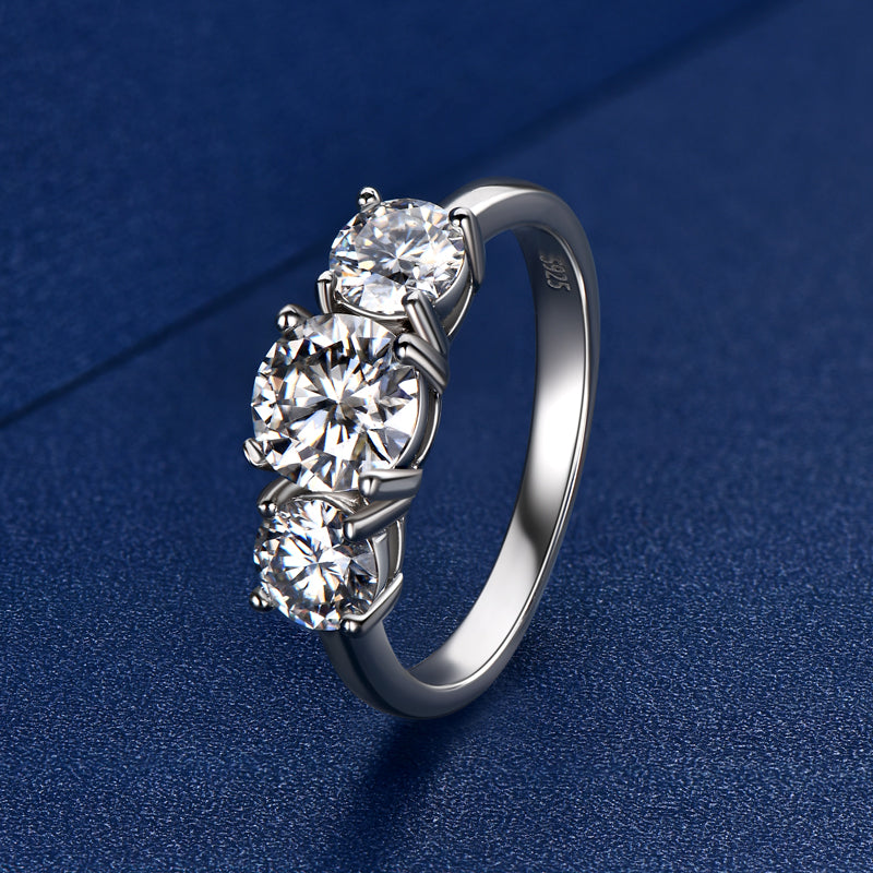 Claudia Trilogy Moissanite Ring