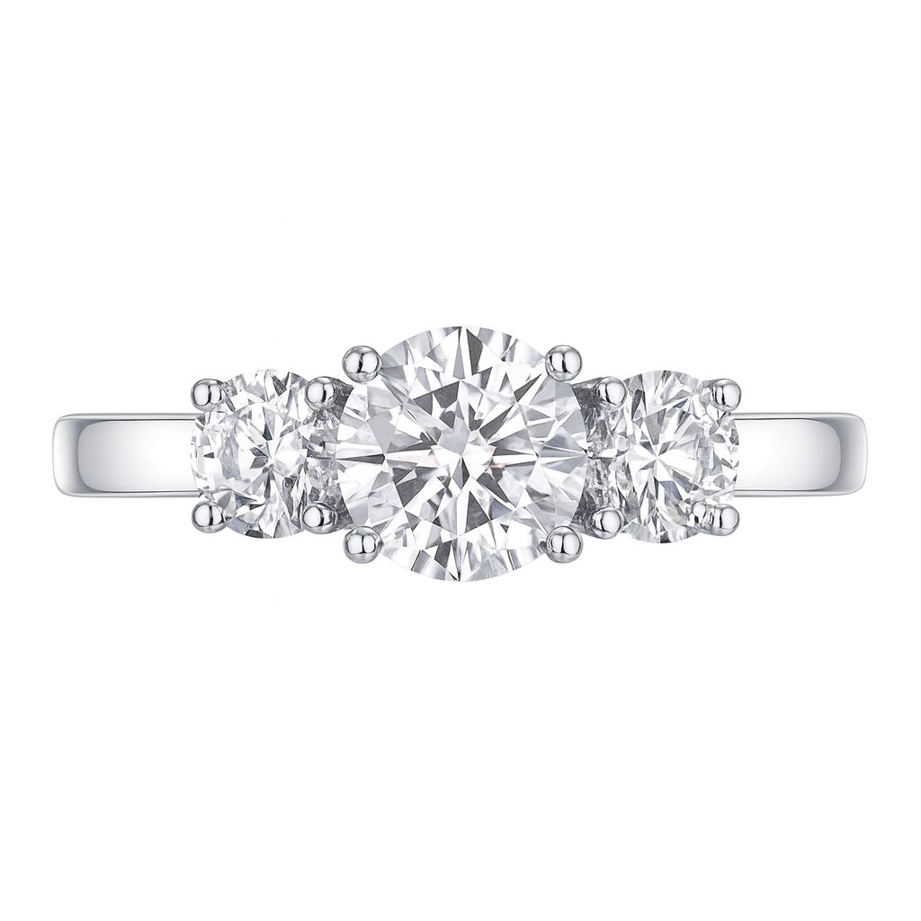 Claudia Trilogy Moissanite Ring