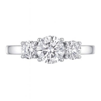 Claudia Trilogy Moissanite Ring