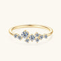 Clemence Cluster Ring in yellow gold over sterling silver by Prism & Pearl, view 1