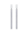 ClementinePaveBarEarrings moissanite pave drop prism and pearl 