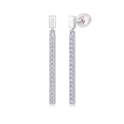 Clementine Pavé Bar Earrings