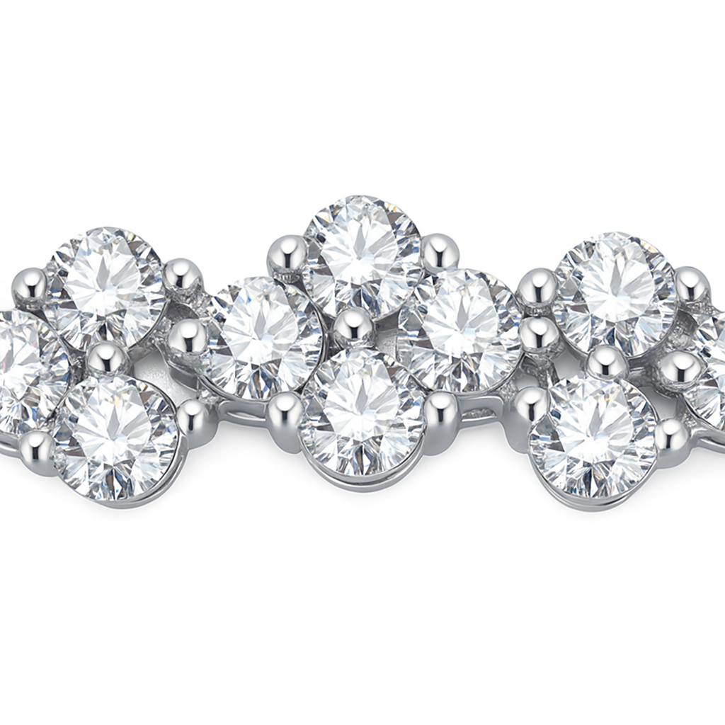 Davina Triple Row Tennis Moissanite Bracelet