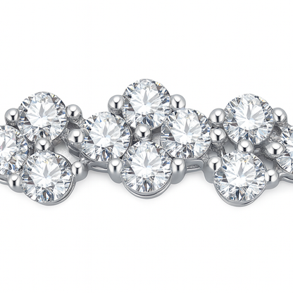 Davina Triple Row Tennis Moissanite Bracelet