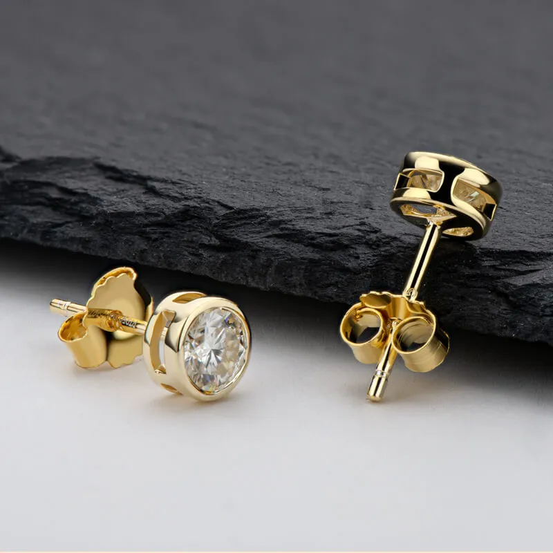 Delphine Luna Bezel Studs 0.5ct