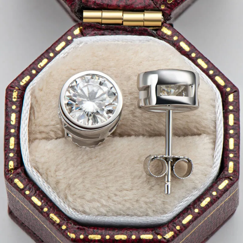 Delphine Luna Bezel Studs 0.5ct