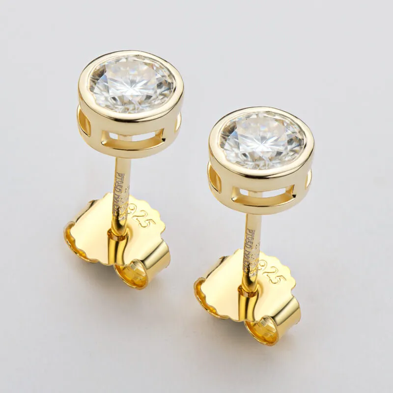 Delphine Luna Bezel Studs 0.5ct