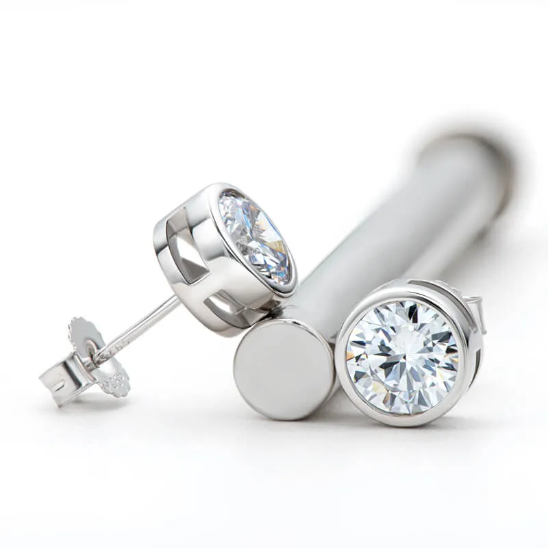 Delphine Luna Bezel Studs 0.5ct