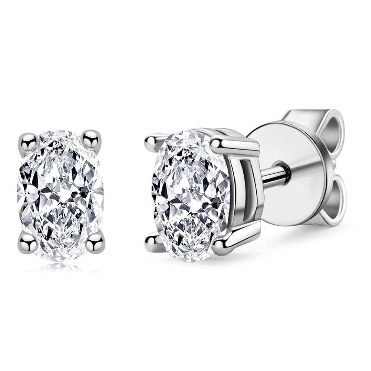 Oval Set by Prism & Pearl, platinum view 2