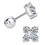 Butterfly-shaped moissanite 8*0.1Ct stone earring on a white background