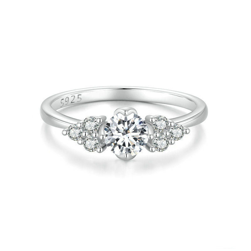 Isabelle Petite Flower Moissanite Ring