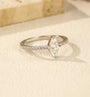 Leila Marquise Pave Band Solitaire Prism and Pearl on Carpet