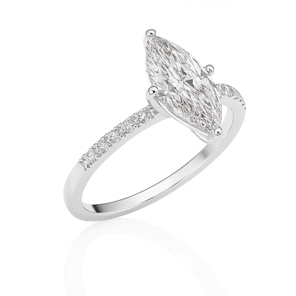 Leila Marquise Pavé Ring